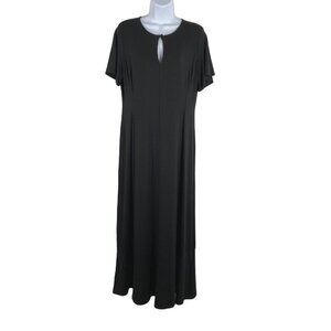 J. Jill Wearever Collection Dress Keyhole Black Short‎ Sleeve NWT Women's Small